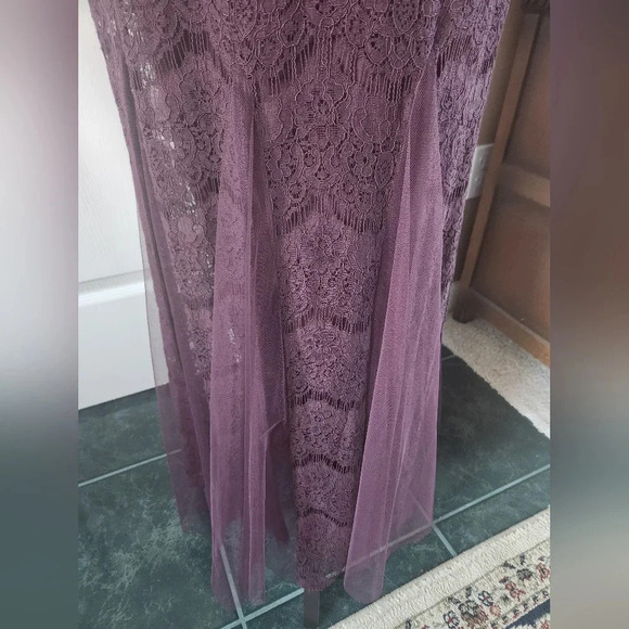 Gorgeous Sleeveless Purple Lace Dress by Betsy & Adam Sz 6 - Picture 8 of 12